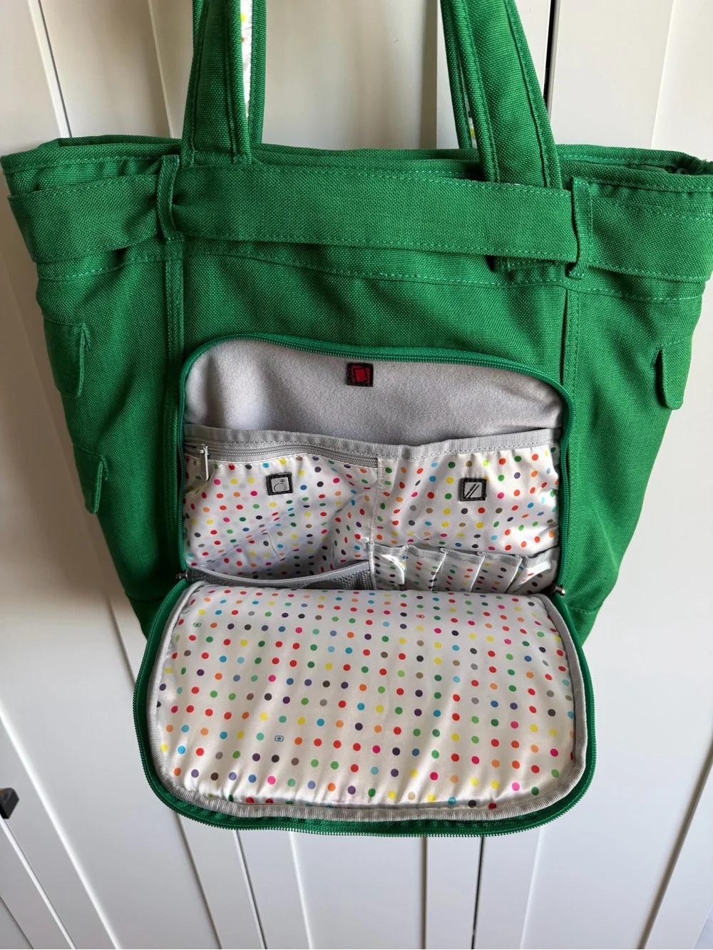 OGIO Green Canvas Tote Bag with Button Detail